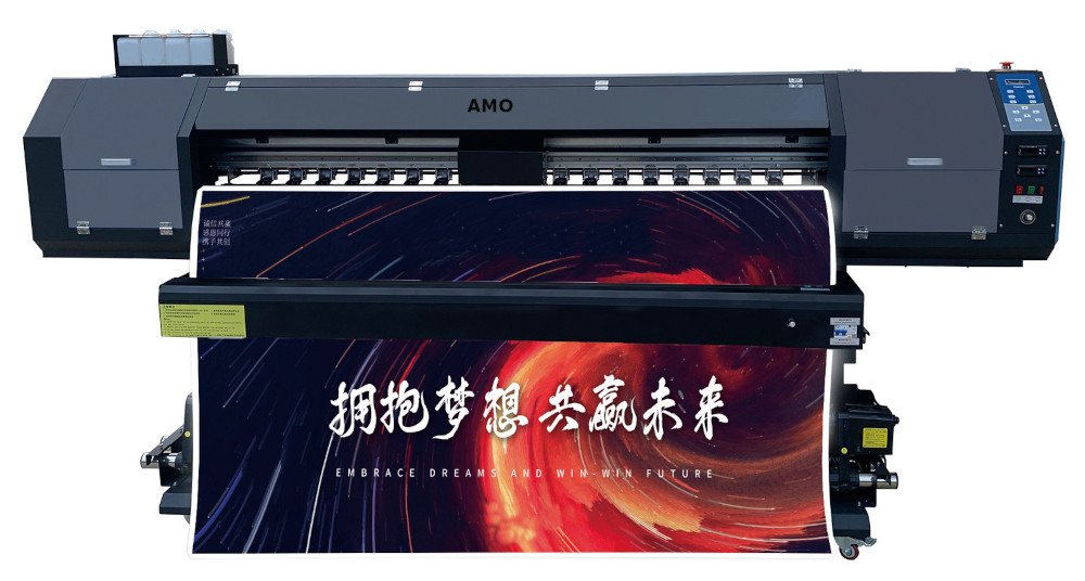 AM1901-i32 1.9m eco solvent inkjet printer with 1 Epson i3200 printhead