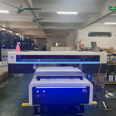 AMO UV Flatbed Printer AM9060UVB4i32-AI with 4 heads i3200 heads and AI Visual system